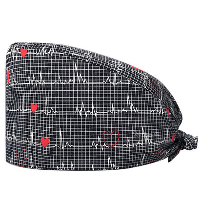 Cotton Printed Nurse Cap for Dental and Anesthesia Use