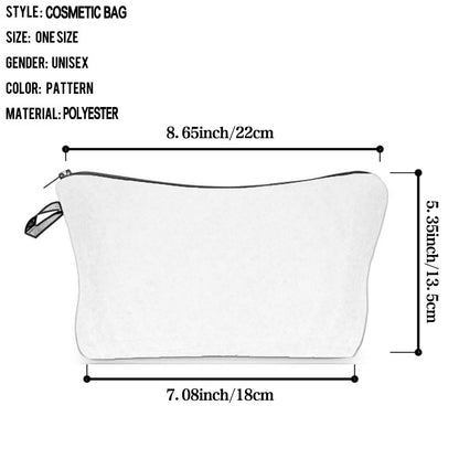 Cartoon Nurse Printed Makeup Bag - Foldable & High Capacity