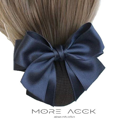 Nurse Hairnet with Bowknot - Chic Houndstooth Design