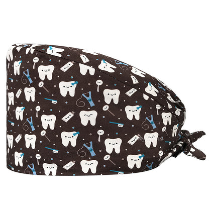 Cotton Printed Nurse Cap for Dental and Anesthesia Use