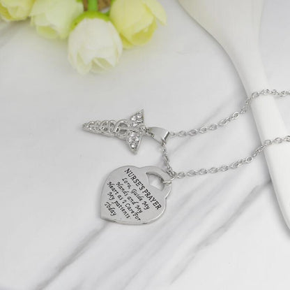 Heart Necklace with Nurse Pendant