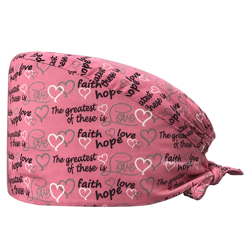 Cotton Printed Nurse Cap for Dental and Anesthesia Use