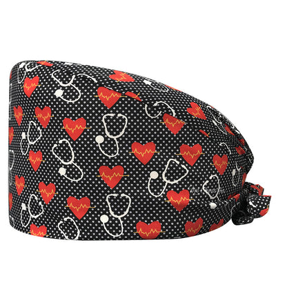 Cotton Printed Nurse Cap for Dental and Anesthesia Use
