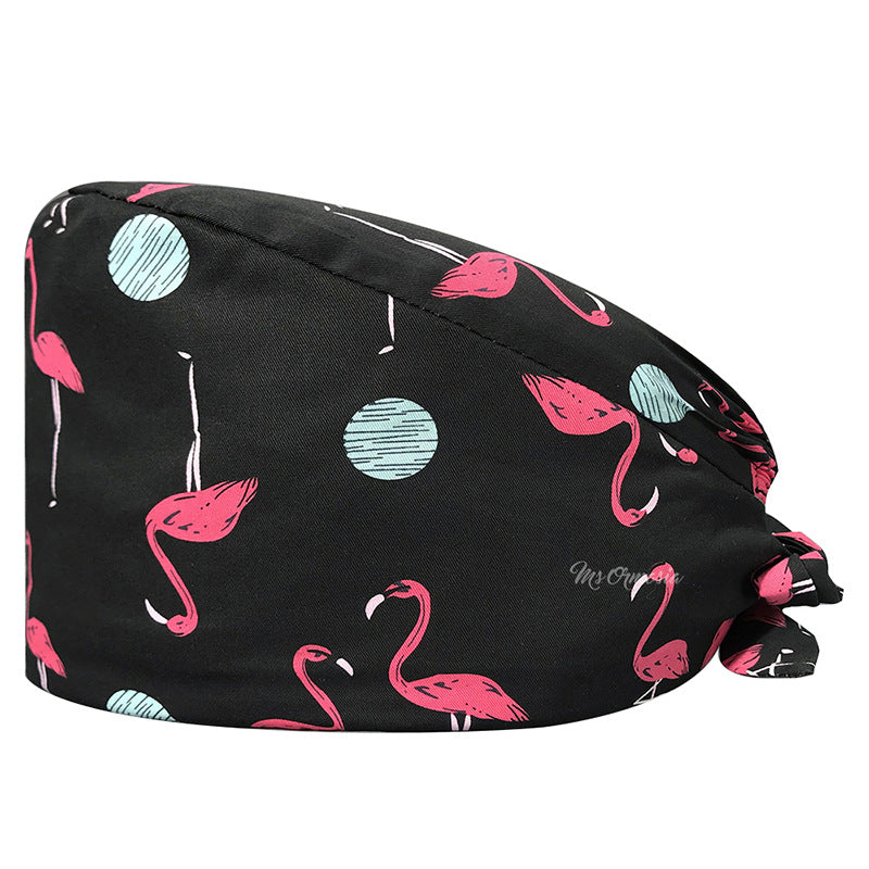 Cotton Printed Nurse Cap for Dental and Anesthesia Use